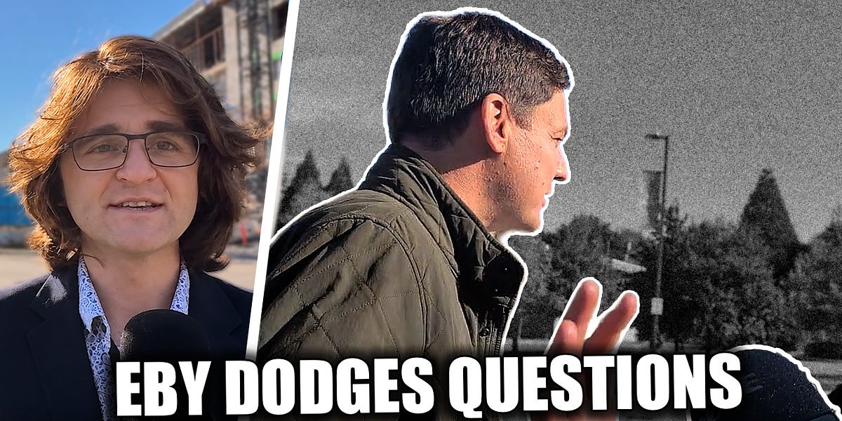 WATCH: David Eby flees from Juno News after accusing Doerkson of “hiding”