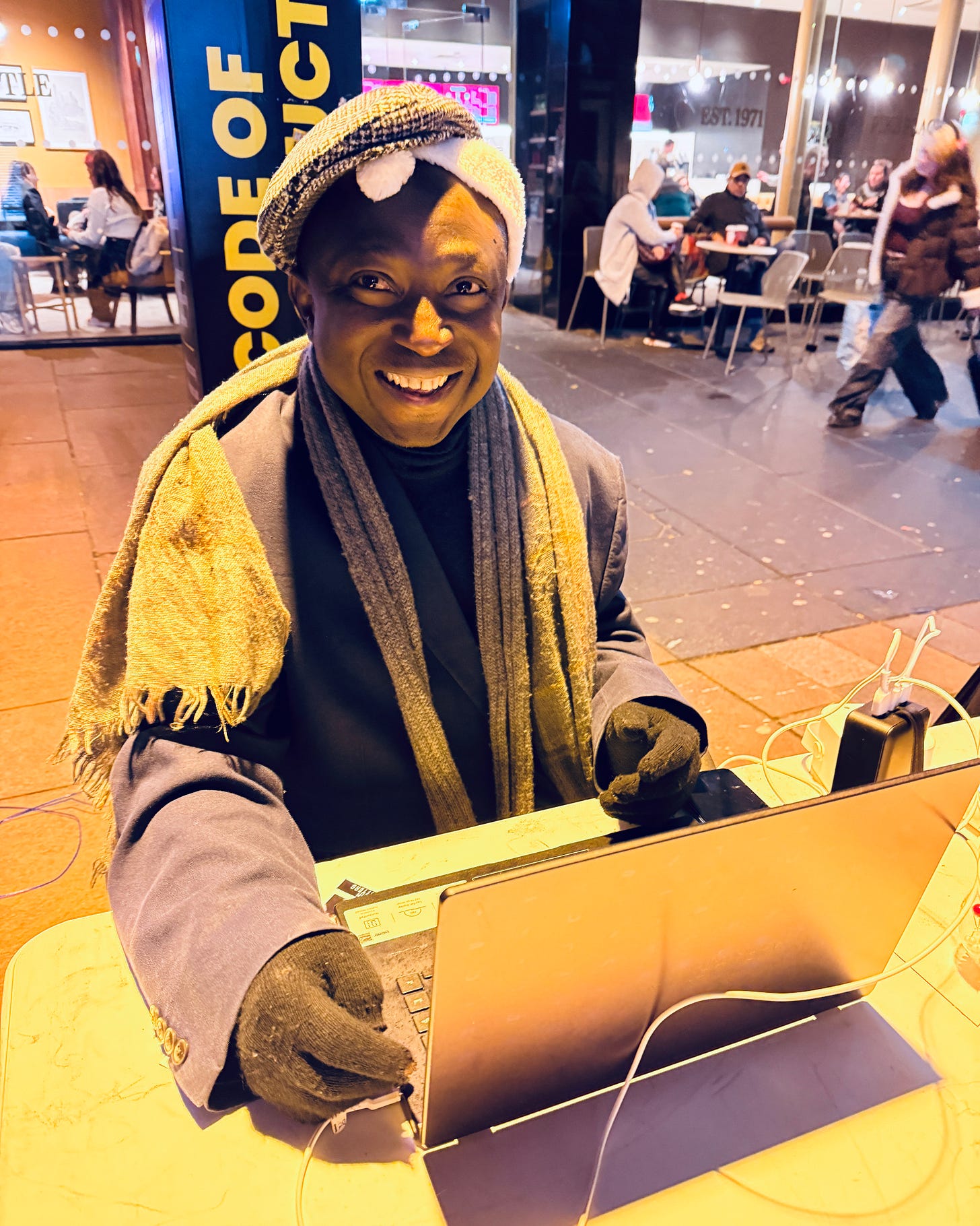 Muyiwa Olawumi on Buchanan Street.