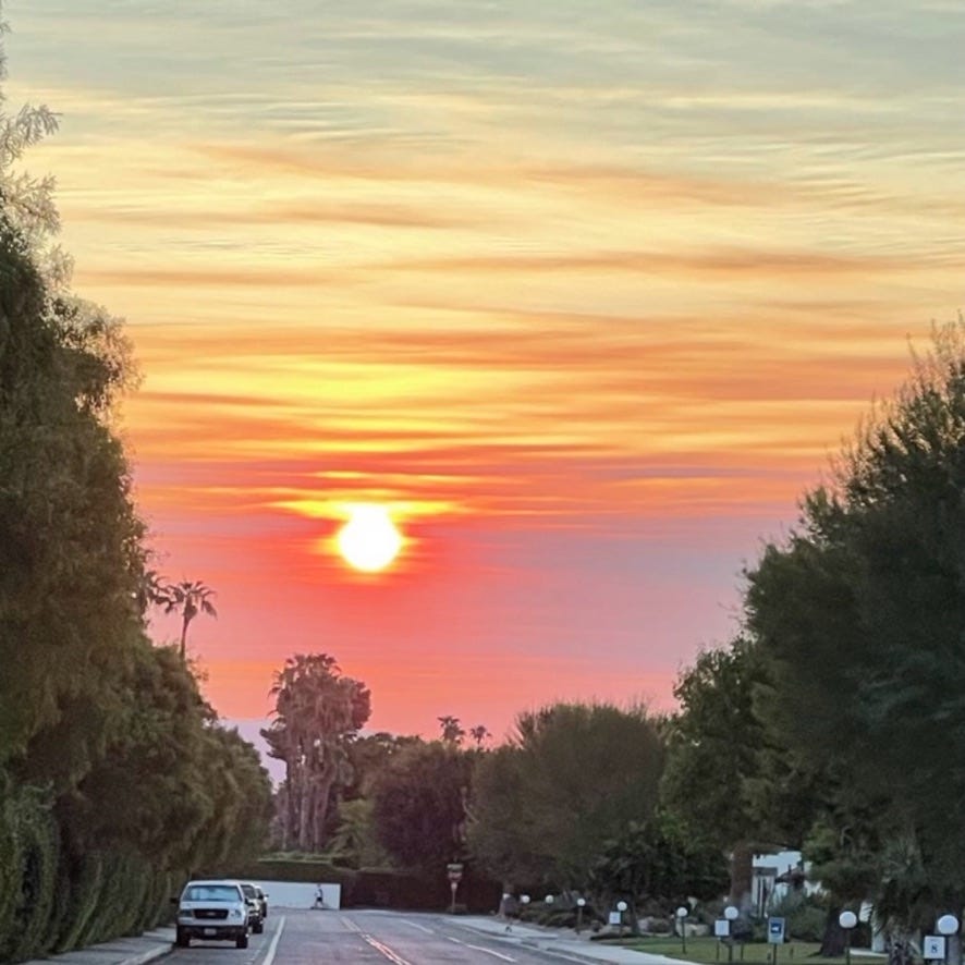 Palm Springs Sunrise. Photo copyrighted by Mark Tulin.
