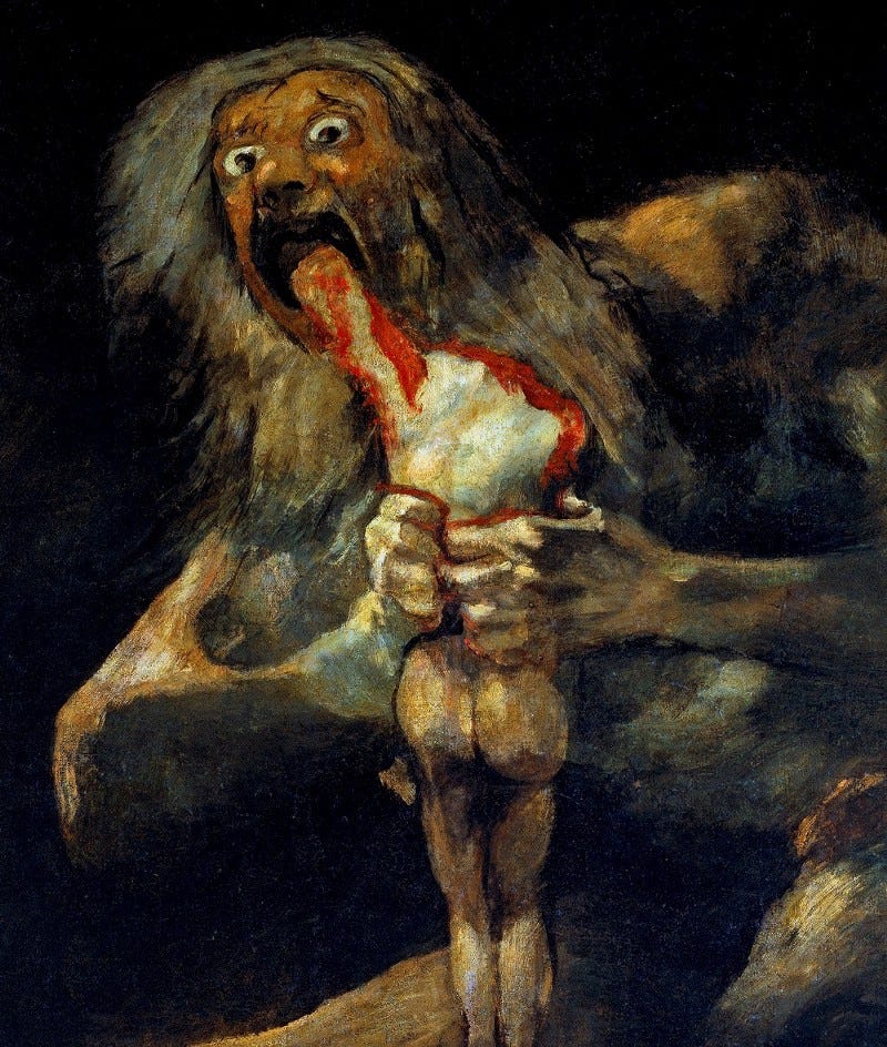 Saturn Devouring His Son. Source-Public Domain Saturn Devouring His Son. Source-Public Domain