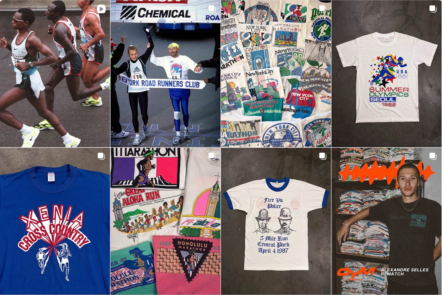 Rematch Club Instagram account is "curating running culture"