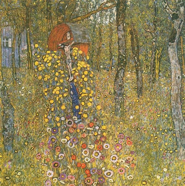 Farm Garden with Crucifix, 1911 - 1912 - Gustav Klimt - WikiArt.org