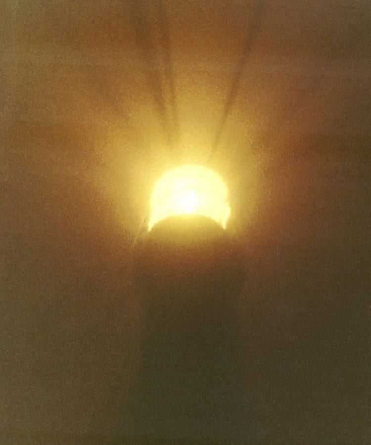 Boon Island lens aglow