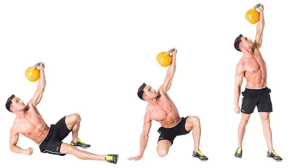 Levantamiento turco con kettlebell