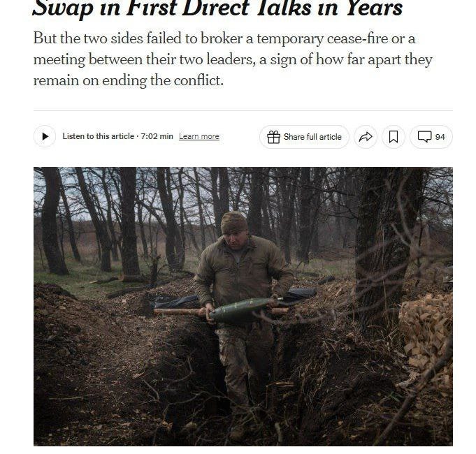 Az isztambuli tárgyalások taktikai győzelmet jelentettek Putyin számára – írja a New York Times.