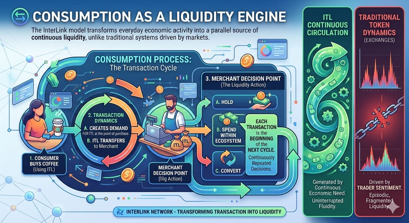 Every transaction continues the cycle that deepens the market.