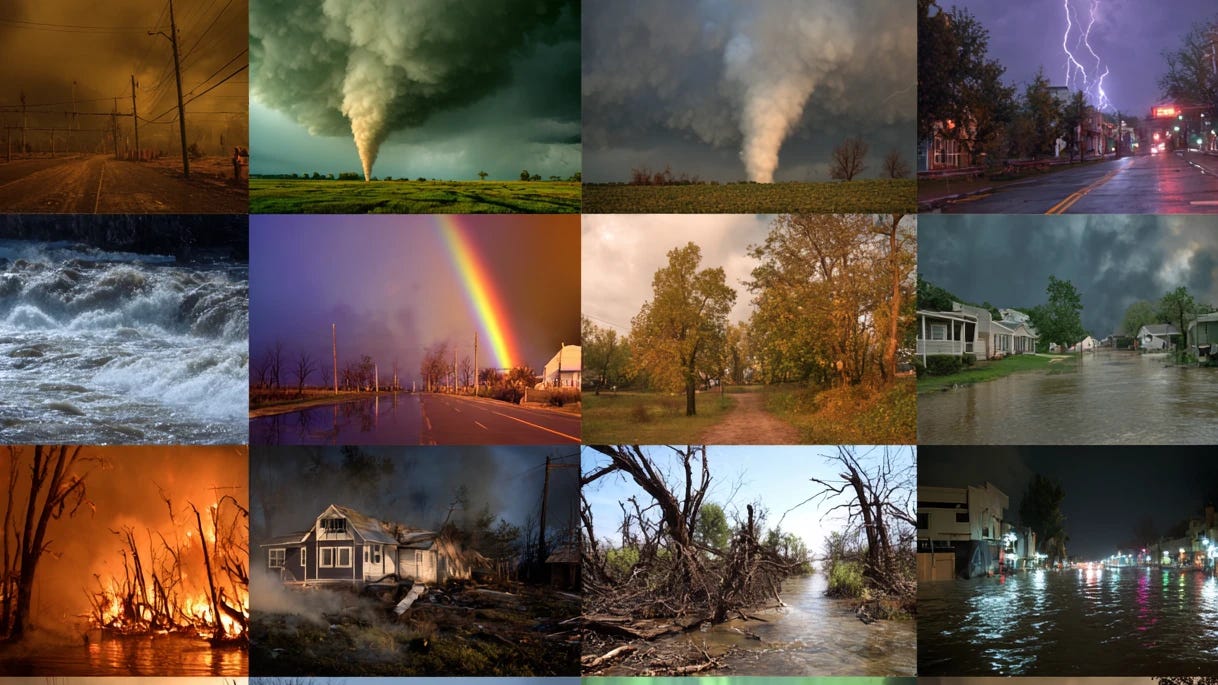 Montage image of climate change