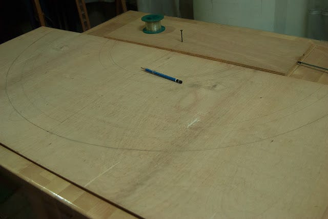 Diy Big Compass drawing huge large circles