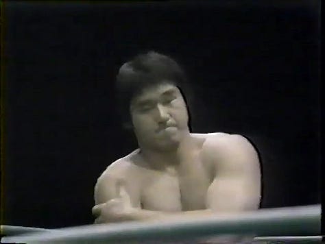 Tommy Rich, Tenryu, Mr. Wrestling II, Terry Funk, Dusty Rhodes and Wahoo McDaniel, Harley Race