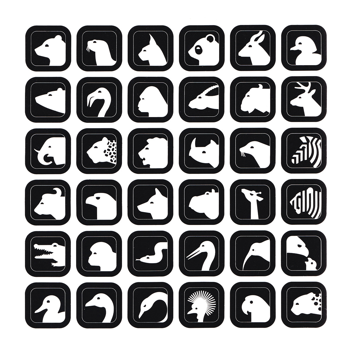 Zoo pictograms by Lance Wyman