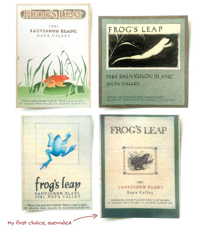 Frog’s Leap Wine Labels Frog’s Leap Wine Labels