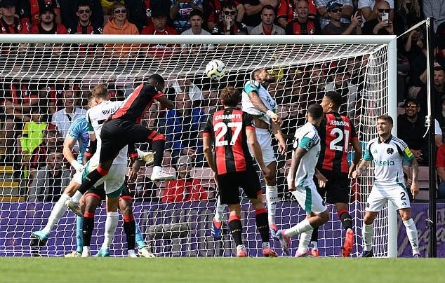 Alan Shearer slams 'awful decision' as VAR rule out stoppage time  Bournemouth winner against Newcastle after controversial handball | Daily  Mail Online