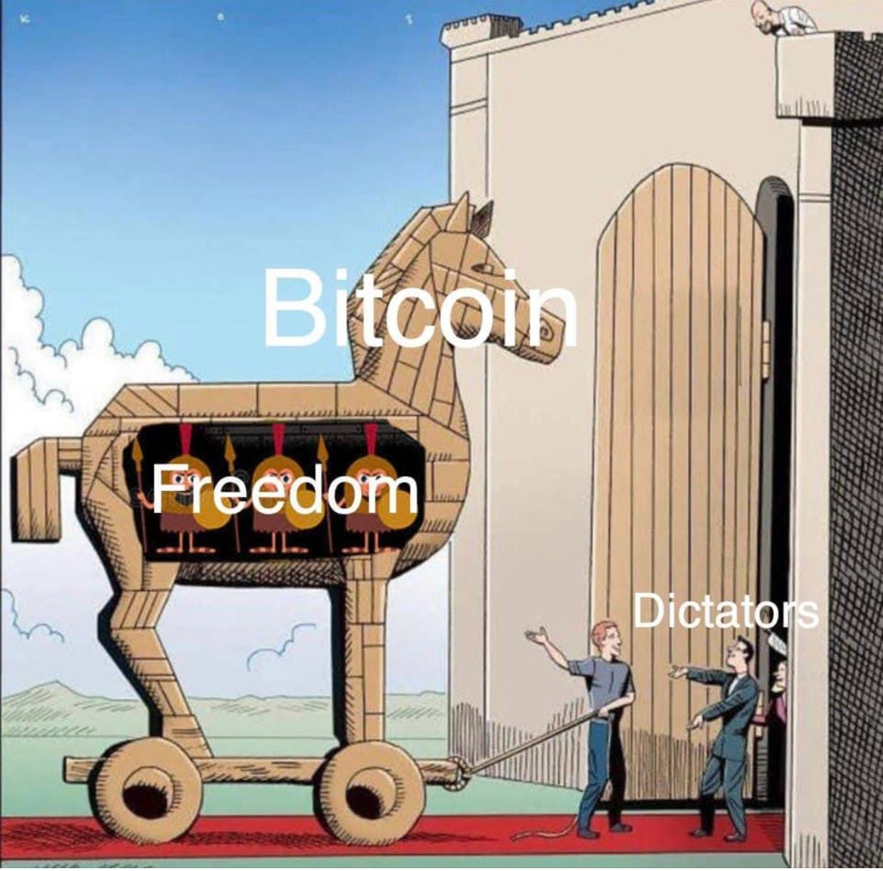 The Trojan Horse entering the gates 💪 : Bitcoin The Trojan Horse entering the gates 💪 : Bitcoin