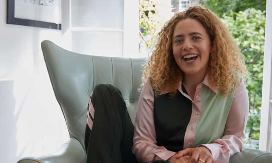Tabitha Goldstaub with a laughing smile sitting in a comfy chair with open patio doors to a garden behind her Tabitha Goldstaub with a laughing smile sitting in a comfy chair with open patio doors to a garden behind her