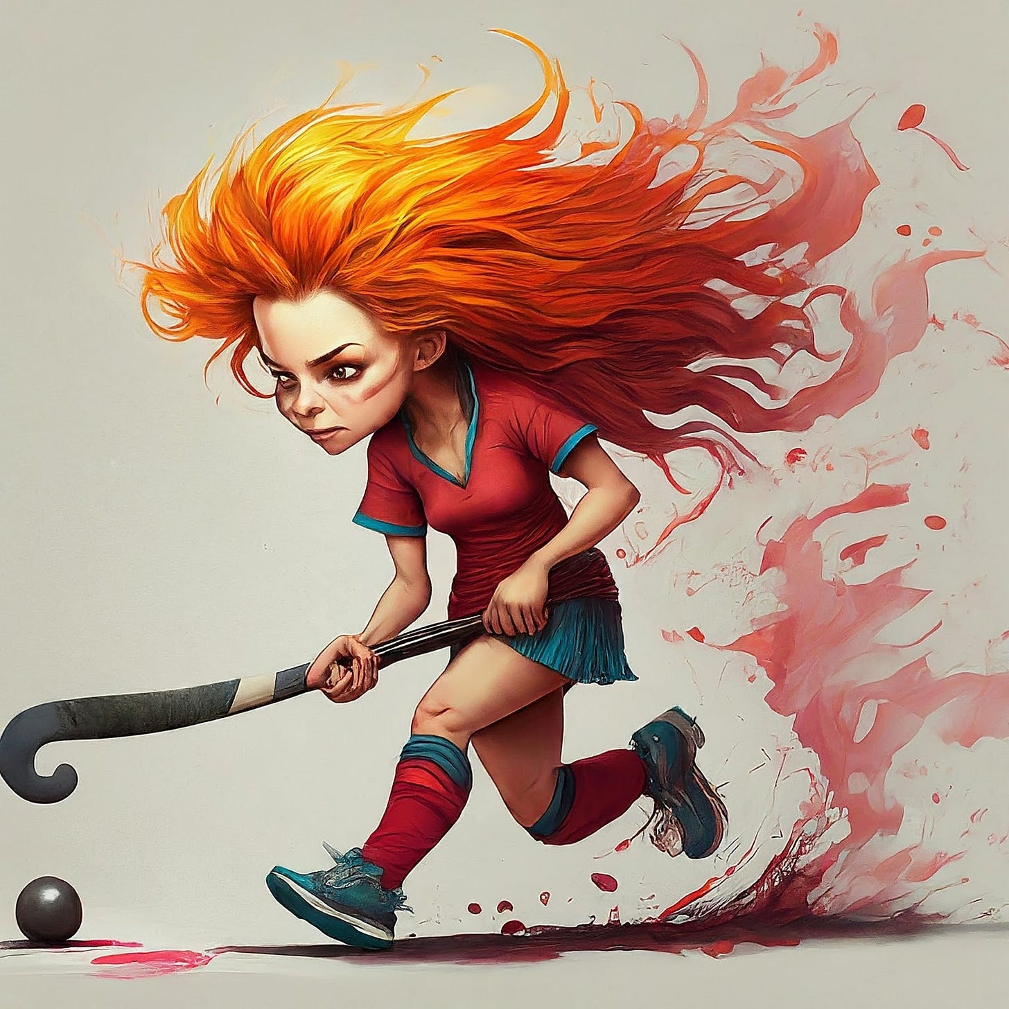 Red Headed girl generated by Google Bard