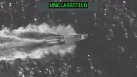 Pete Hegseth on X A boat moments before it is blown out of the water