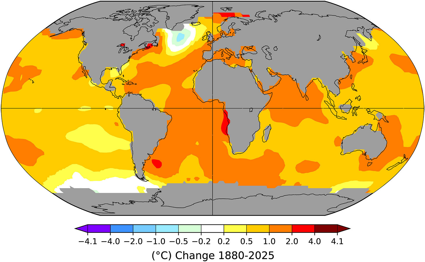 Data indicates Atlantic 'cold blob' caused by weakening ocean current system that may be approaching a tipping point