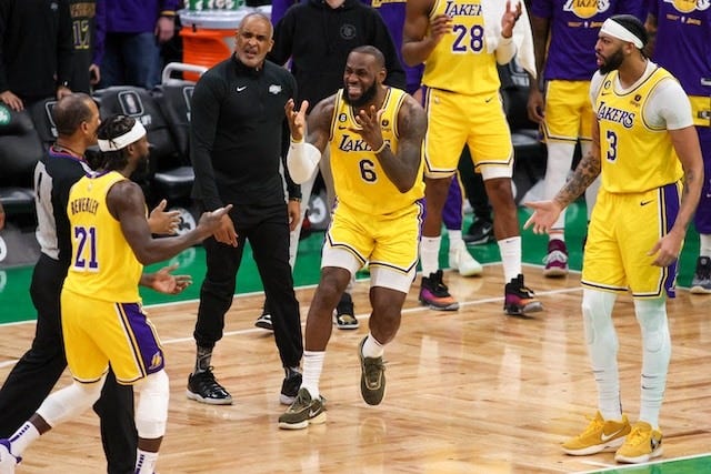 LeBron James, realizing that some players don't get calls in their favor.