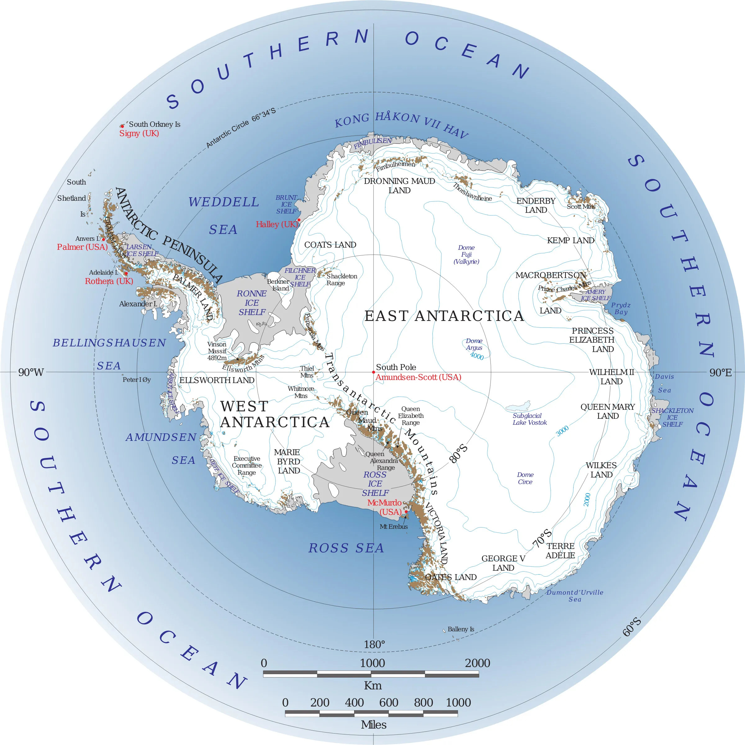 Maps of Antarctica Maps of Antarctica