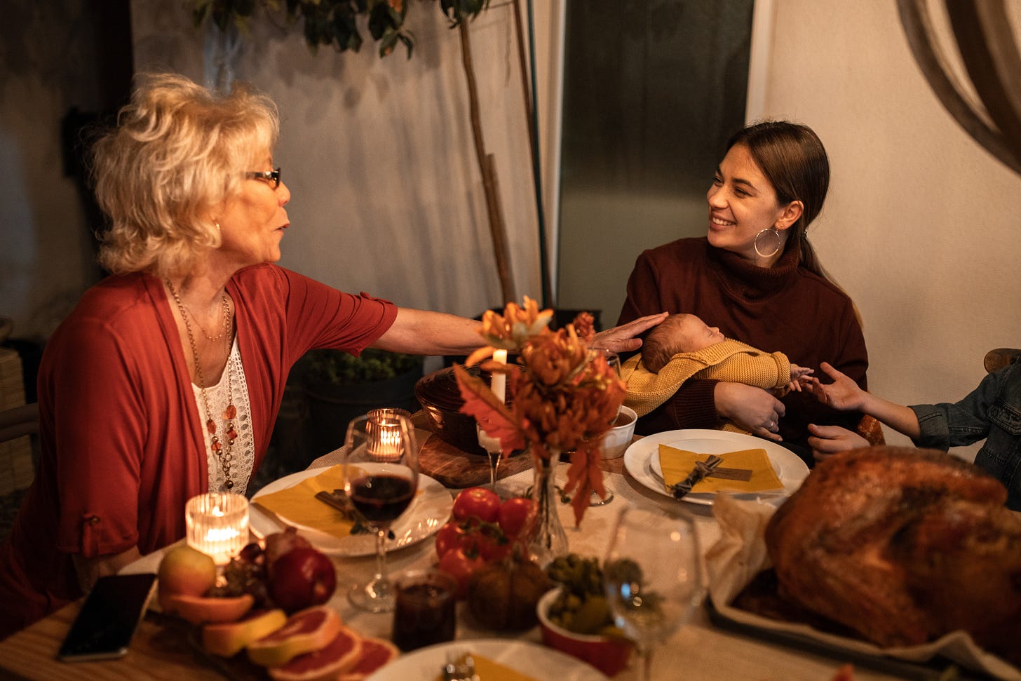 People having Thanks Giving Celebration