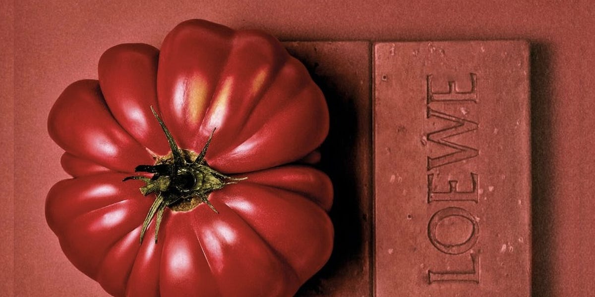 Loewe invented the tomato - by Meagan Garrett - Mixed Media