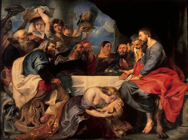 Feast in the House of Simon the Pharisee by Rubens, c. 1618, State Hermitage Museum, Russia Feast in the House of Simon the Pharisee by Rubens, c. 1618, State Hermitage Museum, Russia