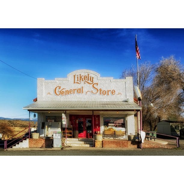 Old-fashioned General Store Nostalgic California-20 Inch By 30 Inch Laminated Poster With Bright Colors And Vivid Imagery-Fits Perfectly In Many Attractive Frames