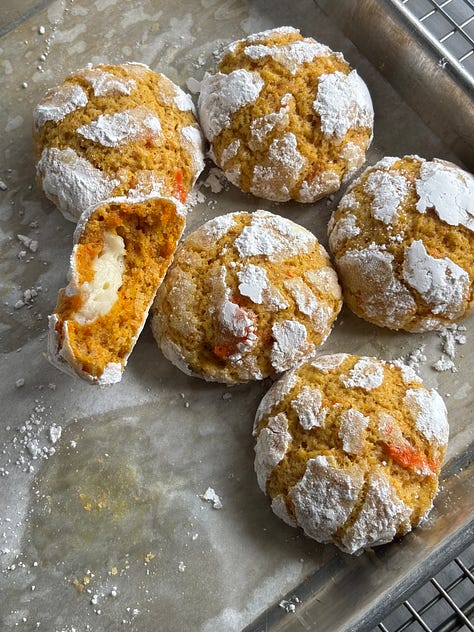 A series of photos depicting cookies