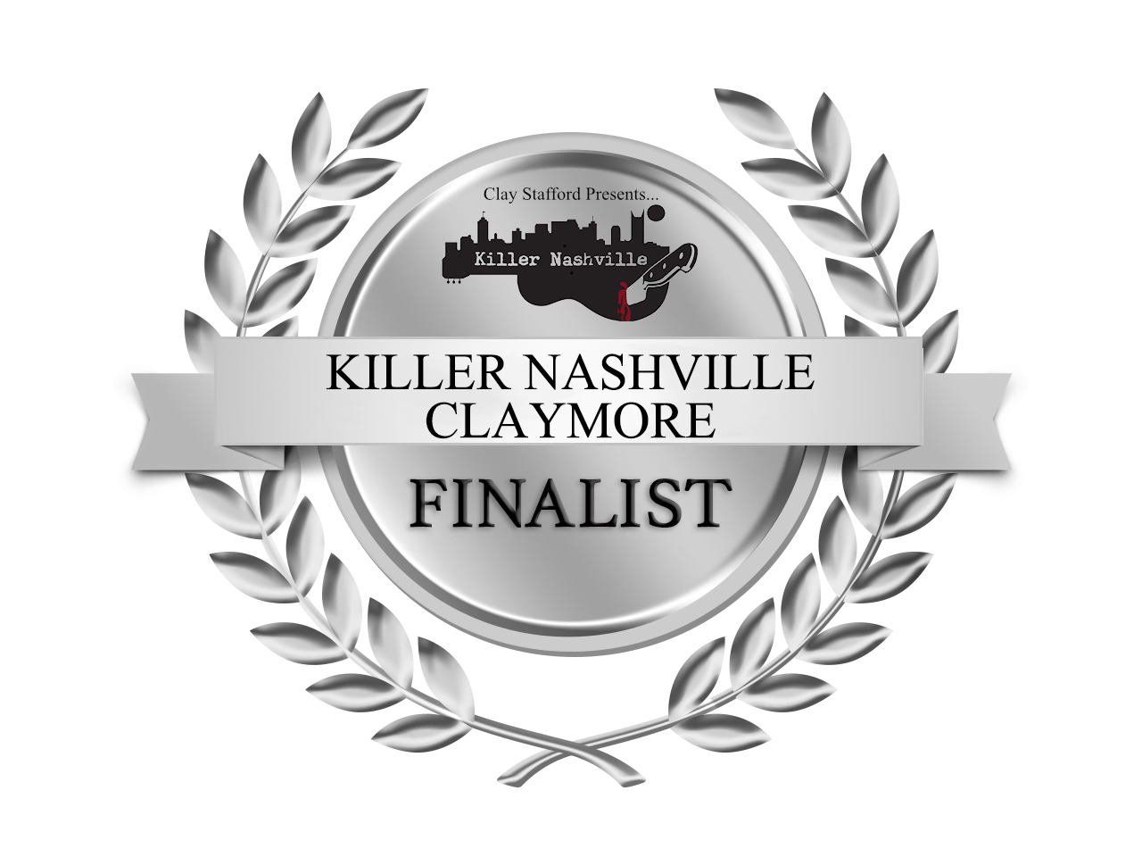 Finalist medallion in silver with a silver wreath for the Claymore contest Finalist medallion in silver with a silver wreath for the Claymore contest