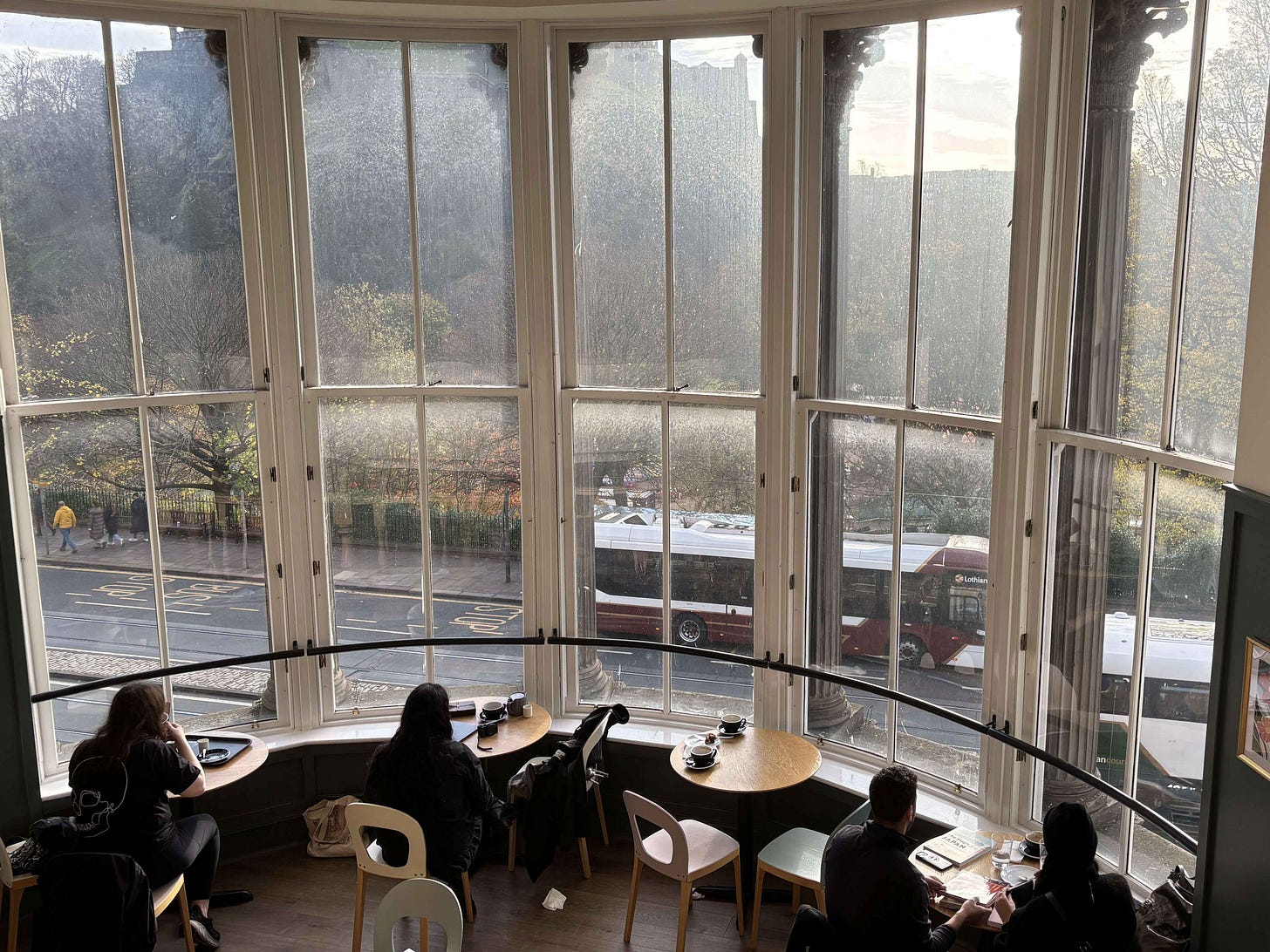 Waterstones Cafe Window - Overlooking Princes Street and the Castle