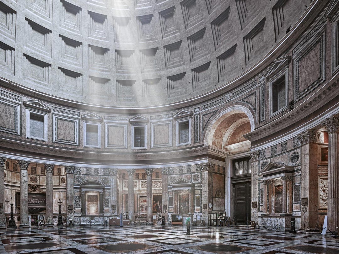 Interior view of the magnificent Pantheon in Rome, Italy. Built in 125 AD.  : r/ArchitecturalRevival