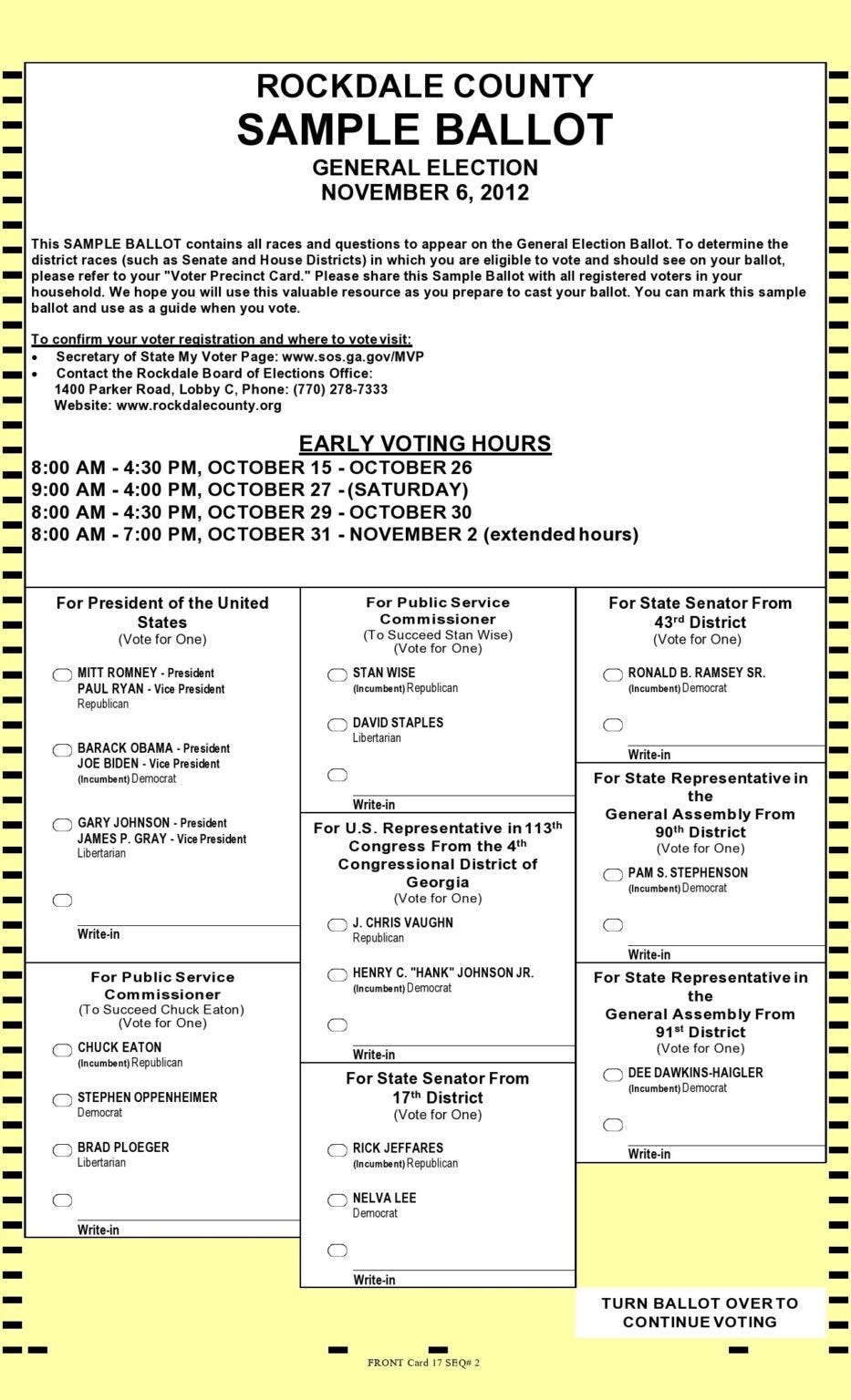Sample Scan Ballot Elections: Sample Ballots - by Sharon Lawrence