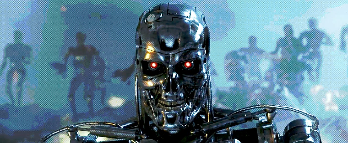 Scene of attacking robots from "The Terminator." Scene of attacking robots from "The Terminator."