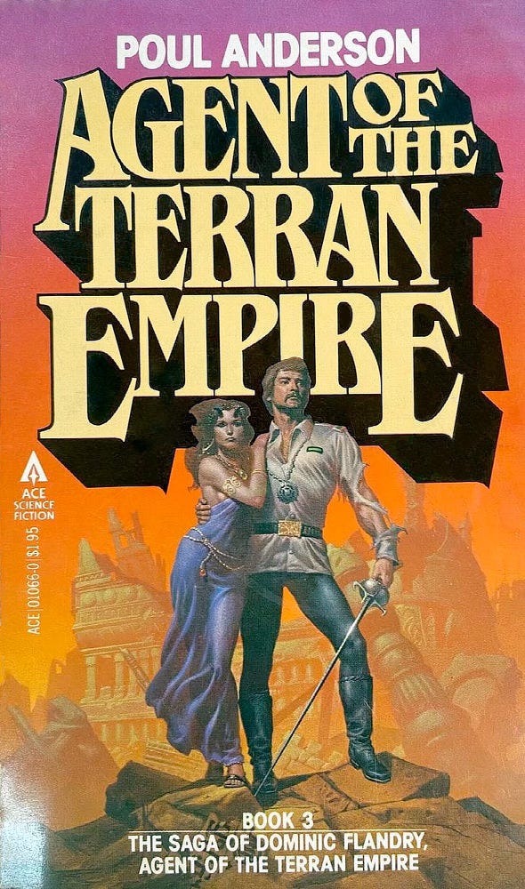 Book cover for AGENT OF THE TERRAN EMPIRE by Poul Anderson, published by ACE Books