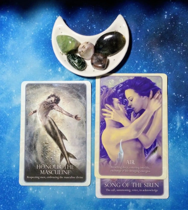 A Message from the Universe ~ Toxic Masculinity and Loud Love, Oracle of the Mermaids Cards A Message from the Universe ~ Toxic Masculinity and Loud Love, Oracle of the Mermaids Cards