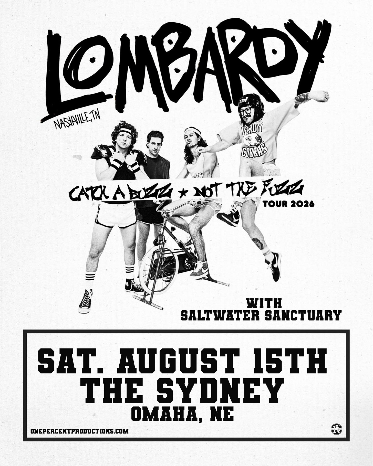 May be an image of ‎text that says '‎LOMBARDY NASHVILE,TN แลงมศ COARAS C保西ル巴 OTTREFZR ኝ 花ム CATKADUZR أoد TOUR TOUR2026 2026 333 WITH SALTWATER SANCTUARY SAT. AUGUST 15TH THE SYDNEY OMAHA, NE E.‎'‎