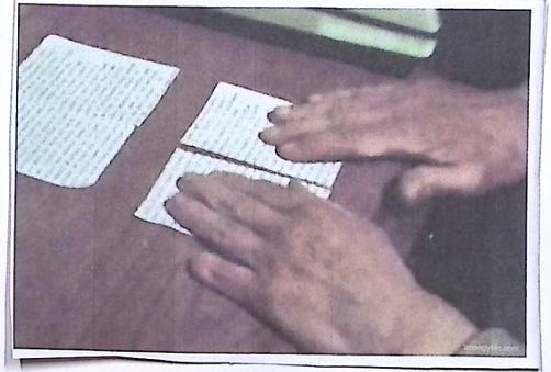 William S Burroughs doing cut-up.