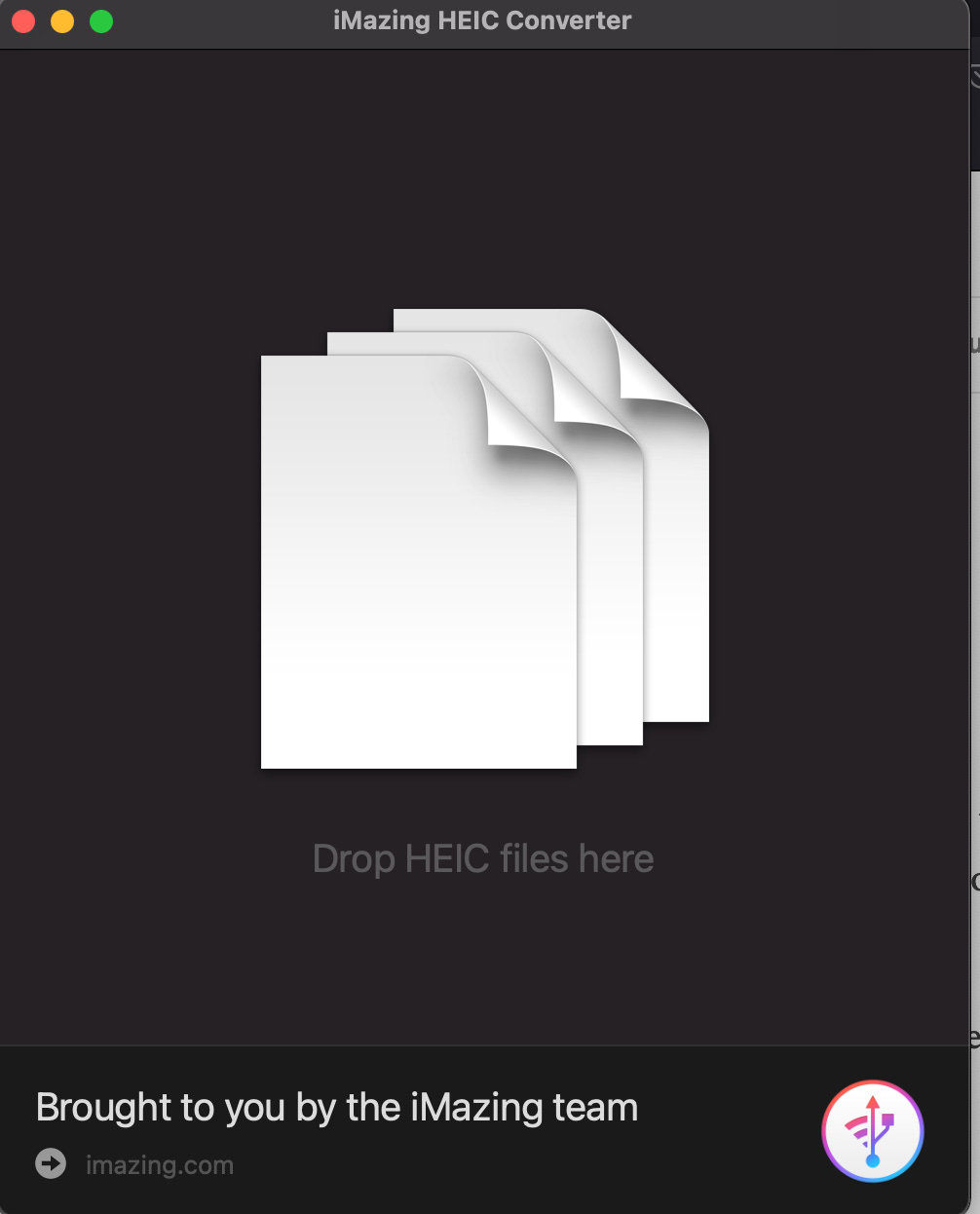 the imazing user interface
