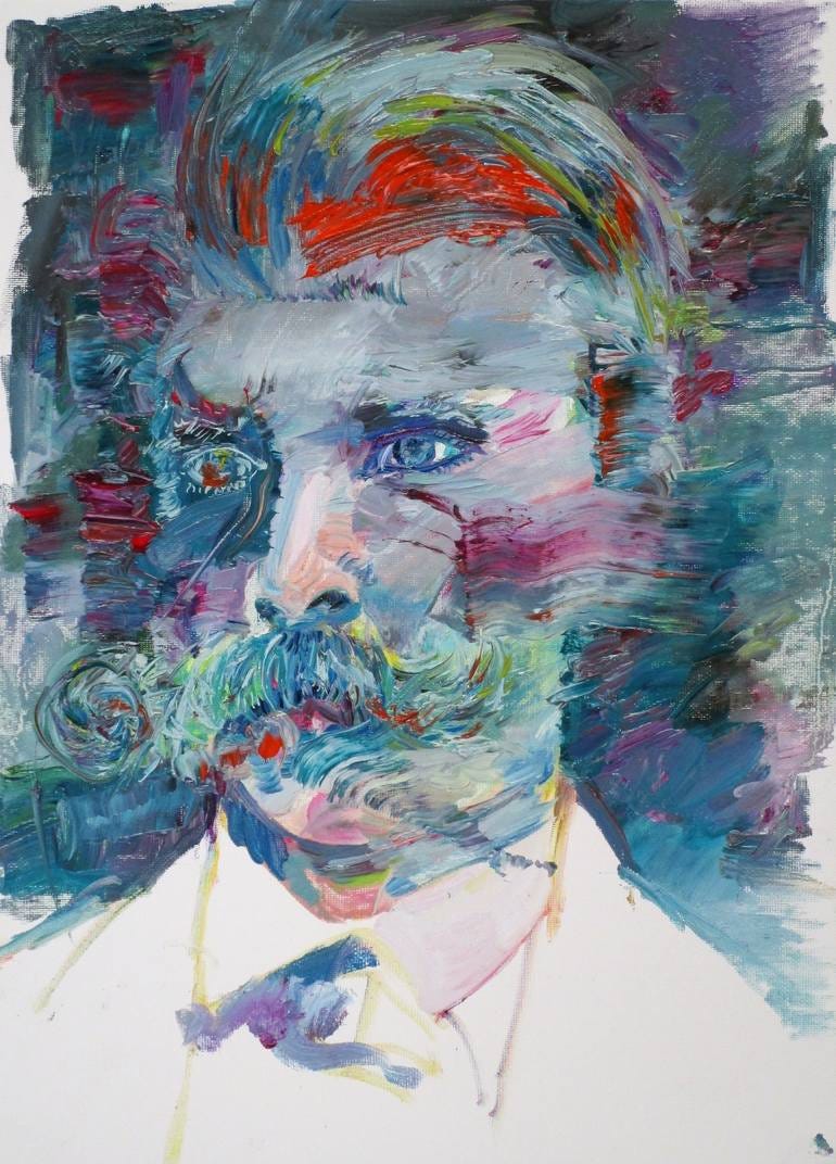 FRIEDRICH NIETZSCHE Painting by LAUTIR ----- | Saatchi Art