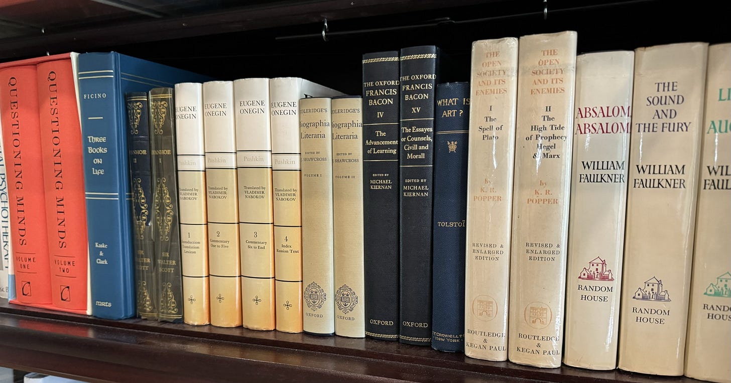 Photo of books on my shelf