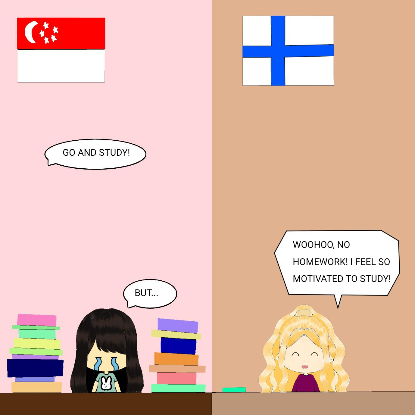 May be an illustration of text that says "GOANDSTUDY! GO AND STUDY! WOOHOO, NO HOMEWORK! FEEL HOMEWORK!|FEELS so MOTIVATED TO STUDY! BUT... 三" May be an illustration of text that says "GOANDSTUDY! GO AND STUDY! WOOHOO, NO HOMEWORK! FEEL HOMEWORK!|FEELS so MOTIVATED TO STUDY! BUT... 三"