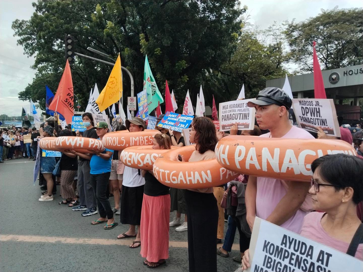 "Protesters in Metro Manila denounce $9.4B flood control corruption scandal, demanding reforms and accountability." "Protesters in Metro Manila denounce $9.4B flood control corruption scandal, demanding reforms and accountability."