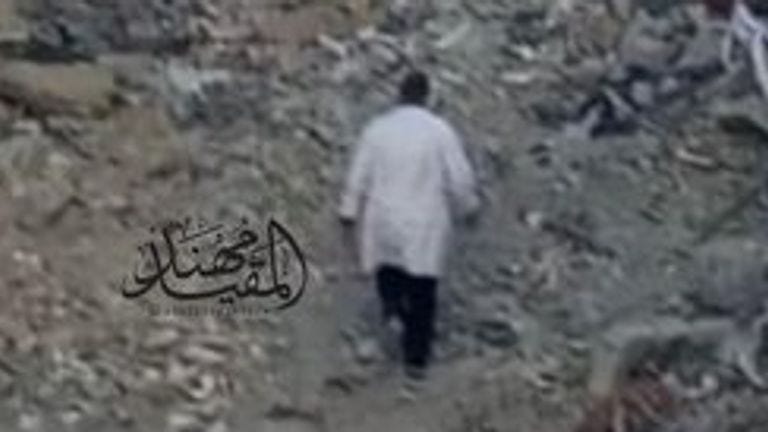 This is believed to be one of the last sightings of Dr Hussam Abu Safiya before he was detained