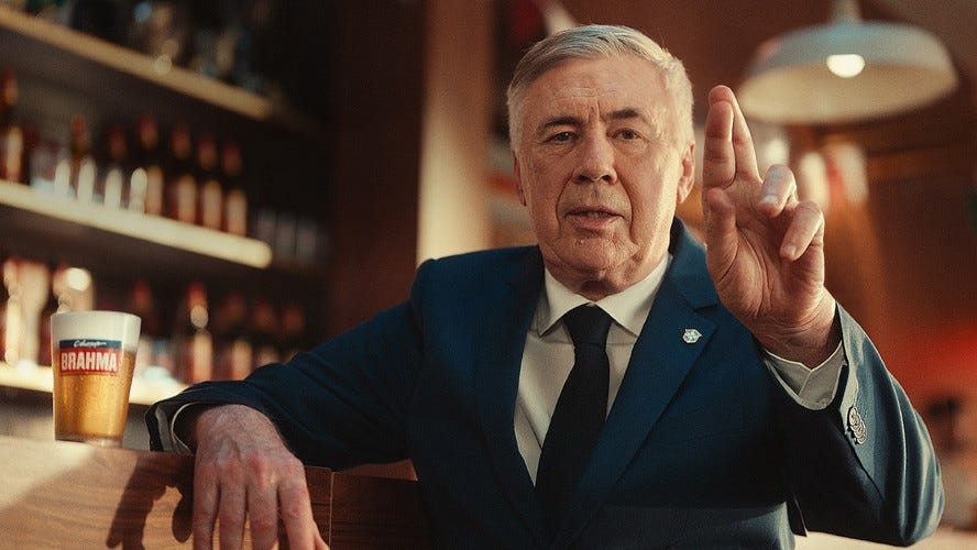 Brahma estreia campanha com Ancelotti para incentivar torcida na Copa ... Brahma estreia campanha com Ancelotti para incentivar torcida na Copa ...