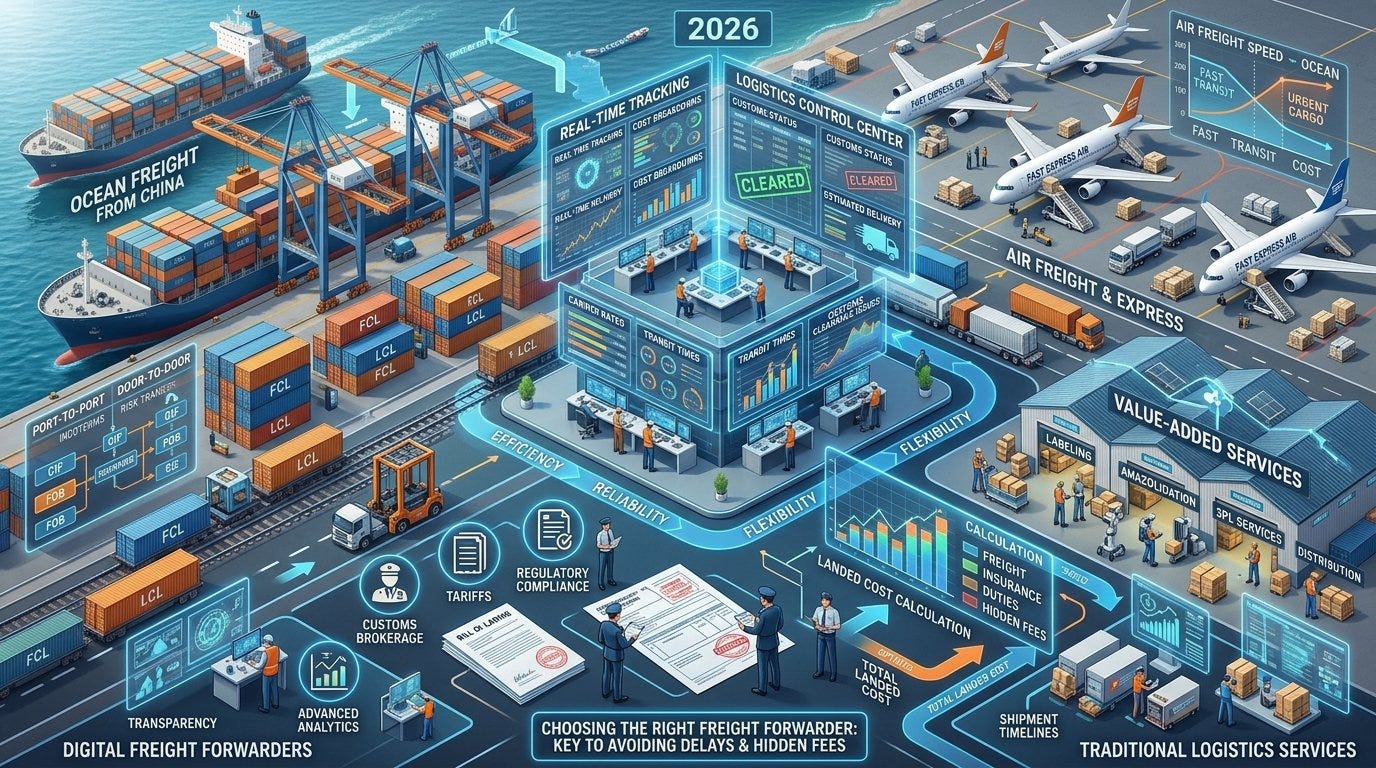 China to USA Freight Forwarders 2026 Comparison, Costs, and Best Services China to USA Freight Forwarders 2026 Comparison, Costs, and Best Services