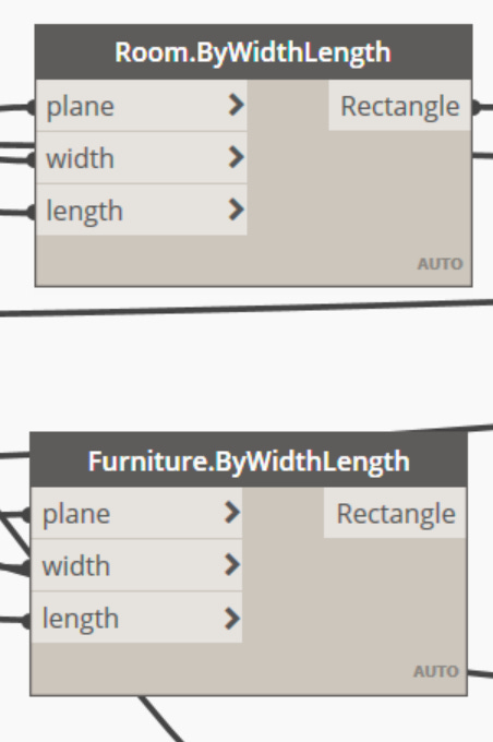 Dynamo nodes for the room and furniture rectangles.