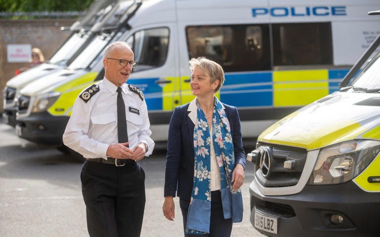 Yvette Cooper, the Home Secretary, is considering a new zero-tolerance approach to Islamophobia and anti-Semitism. She is pictured with Sir Mark Rowley, the Met commissioner - Jeff Moore/Pool via REUTERS Yvette Cooper, the Home Secretary, is considering a new zero-tolerance approach to Islamophobia and anti-Semitism. She is pictured with Sir Mark Rowley, the Met commissioner - Jeff Moore/Pool via REUTERS
