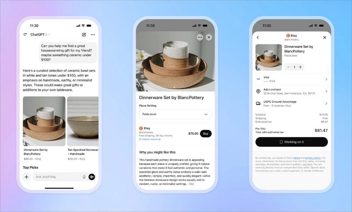 Ejemplo de compra en chatGPT