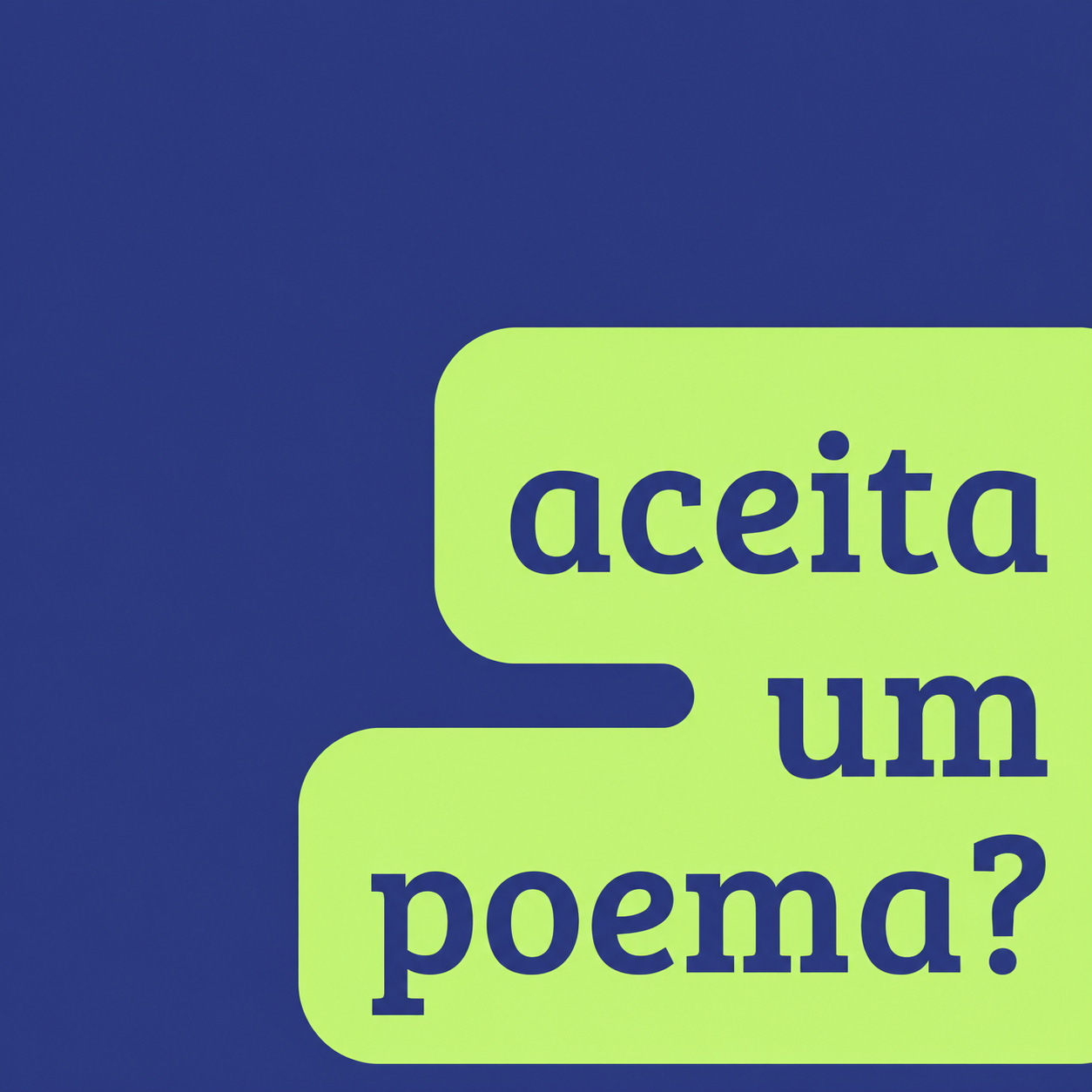 aceita um poema? 