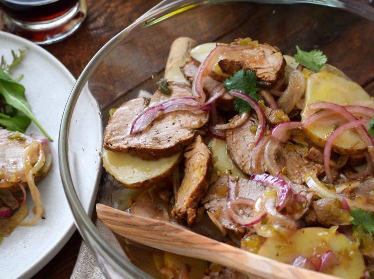 carne fría en vinagreta